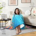 thumbnail image 4 of Soft Lightweight Ocean Wearable Blanket Hoodies for Office Home Colorful Underwater Dolphins Sea Turtle Hooded Blanket for Women Men Adults Dolphin Lovers Decor Birthday Gifts 50×60 Inch, 4 of 5