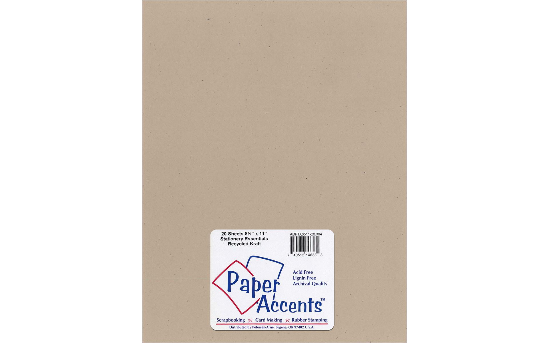 Lite Stock 8.5x11 70lb Text 20pc Recycled Kraft