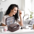 thumbnail image 2 of Soft Cosmetic Bag Waterproof Large Capacity Detachable Pouch for Women and Girls, 2 of 6