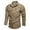 Khaki, variant on Men's Long Sleeve Outdoor Washed Shirt Military Plus Sizes Shirts Clothes