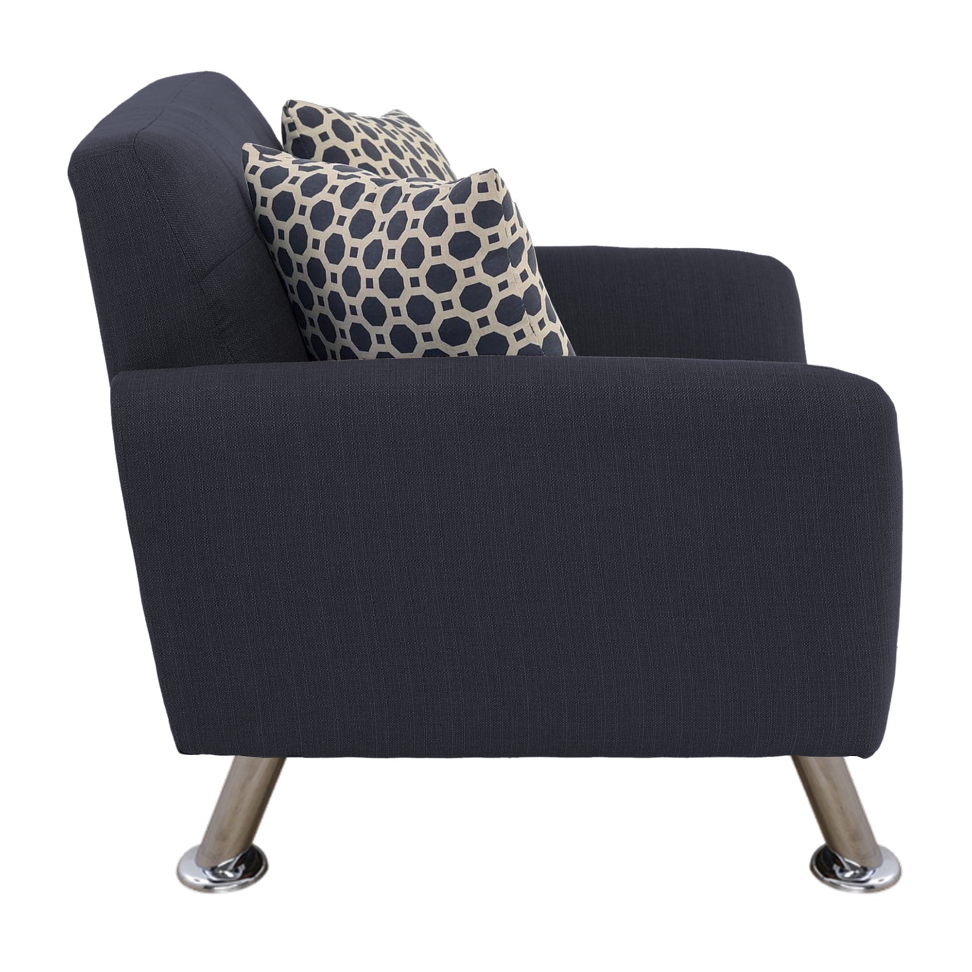 Aukfa 3 Piece Sofa Set - 34" Wide Upholstered Couch Deep Seat Armchair, Linen, Gray