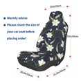 thumbnail image 3 of Goofa Lilies Flowers Pattern Elastic Car Seat Cover - Stretchable Auto Seat Protector, Easy to Install and Clean for Cars, SUVs, Trucks, and Vans, 3 of 5