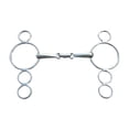 thumbnail image 1 of Bocado de acero inoxidable para caballos, bocado de carrillera completa, redondo, suave, ligero, equipo para caballos para controlar las actividades, 1 of 8