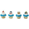 12 Holiday Icon Christmas Cupcake Rings Party Favors Cake Topper