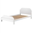 thumbnail image 3 of Classic Solid Wood Twin Bookcase Bed - White, 3 of 5