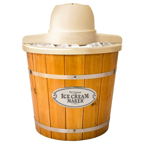 Nostalgia Vintage Collection Ice Cream Maker, 4 qt, Aluminum/Plastic