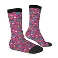 thumbnail image 2 of Goofa Summer Flamingo Printed Men's Crew Socks, Soft Durable Breathable Moisture-Wicking with Odor Control Cotton socks, 2 of 9