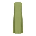 thumbnail image 5 of Women's Fashionable Sleeveless Cotton And Linen Round Neck Printed Long Dress Dress Women's Casual Dresses Cotton Dresses For Women 2024 Casual, 5 of 5