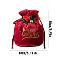 thumbnail image 3 of Xecvkr Christmas Gift Bags Fleece Drawstring Doll Sack Candy Flannel Cute Novelty Snack Holder Durable Reusable Expandable Bottom Kids Family Party Favor 5.9x5.11in 1pc, 3 of 8