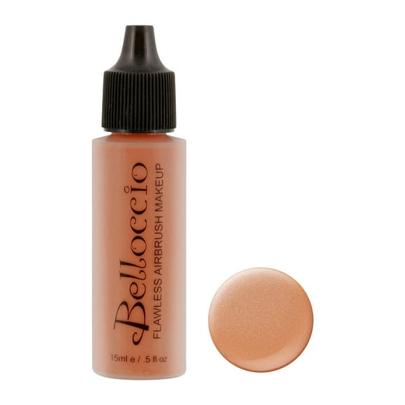 Belloccio Champagne Professional Flawless Airbrush Makeup Highlighter - Shimmer - Instant Brightens, Long Lasting, Radiant Pearlized Effect - 0.5 Ounce