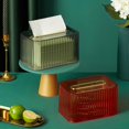 thumbnail image 3 of 2025 Transparent Tissue Box with Spring PET Paper Dispenser Napkin Box for Desktop, 3 of 5