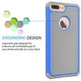 thumbnail image 2 of iPhone 7 Plus Case,[Blue/Grey],Njjex 2-Piece Shockproof Rugged Rubber Anti-Slip Plastic Hard Case Cover For iPhone 7 Plus 5.5 Inch, 2 of 4