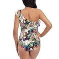 thumbnail image 5 of Honeii Rose Flowers for women's one-piece swimsuit featuring a chic one-shoulder design experience elegance and style in the water-XX-Large, 5 of 6