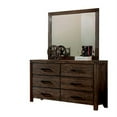 thumbnail image 2 of Furniture of America Krentin Rustic Wood 6-Drawer Dresser and Mirror in Brown, 2 of 6