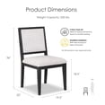 thumbnail image 3 of Furniture of America Direx Solid Wood Indoor Dining Chairs, Weathered Black (Set of 2), 3 of 14