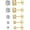 B-Yellow Gold-3-7MM (5 Pairs), variant on Titanium Stud Earrings Set Hypoallergenic Cubic Zirconia Round Surgical Stainless Steel 4 Prong Stud Earring Jewelry for Women Men
