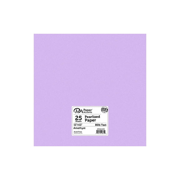 Paper Accents Paper Pearlized 12"x 12" 25pc 80lb Amethyst