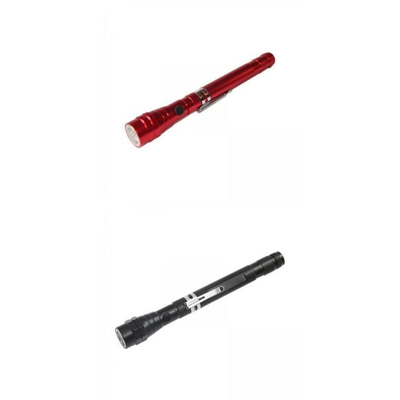 LOVIVER 2 Pcs Telescopic Flexible Pickup Tool LED Flash Light
