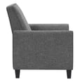 thumbnail image 6 of Mudah Fabric Upholstered Push Back Reclining Chair, Gray, 6 of 9
