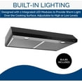 thumbnail image 3 of Broan-NuTone Range Hood Sahale BKSH130BL - 300 CFM, 2-Speed, Under Cabinet - Black, 3 of 6