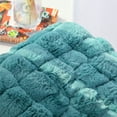 thumbnail image 6 of Home Soft Things Fox Faux Fur Pouf Stool Ottoman - Aqua - 17x17x17", 6 of 7