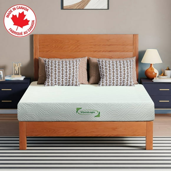 ViscoLogic Prestige Twin Mattress, Made in Canada Reversible Mattress, Medium Firm Feel, Perfect for Bunk Beds, Pressure Relief, CertiPUR-US®, 5 inch