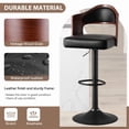thumbnail image 5 of MOONMISS Swivel Bar Stools Set of 2, Wooden Kitchen Bar Chairs with Back, PU Leather Counter Height Barstools for Kitchen Island,, 5 of 6