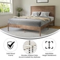 thumbnail image 2 of Flash Furniture Asher Light Brown Platform Bed with Wooden Slats and Headboard Queen (MG09004QBQOAK), 2 of 2