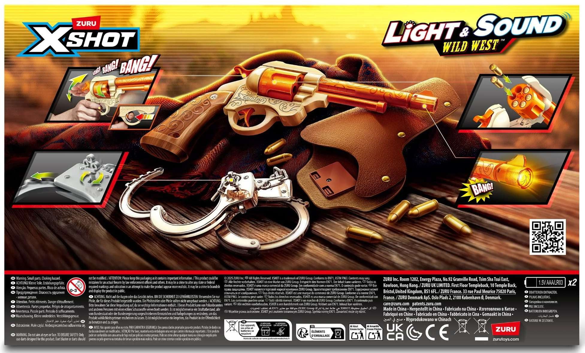 X-Shot Light & Sounds Wild West Roleplay Set [Blaster, Handcuffs