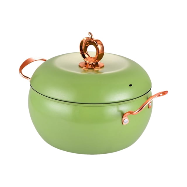 Luzkey Non Stick Soup Pot Stockpot Portable Gifts Multifuctional Cooking Casserole Pot Cooking Simmering Pot for Dining Home Kitchen Green