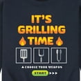 thumbnail image 3 of Instant Message - Its Grilling Time   - Men's Crew Neck Fleece Pullover, 3 of 6