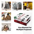 thumbnail image 3 of Christmas Flannel Blanket Warm Bedding Blankets Red Truck Black Buffalo Check Lightweight Blankets for Couch Bed Sofa, Suitable for All Season, 3 of 7