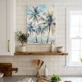 thumbnail image 6 of Palm Trees Canvas Wall Art for Living Room Bedroom Bathroom, Coastal Boho Tropical Blue Beige Sandy Beach Island Canvas Art Wall Decor, Artwork for Walls Home Office Decor, 12"x16", 6 of 9