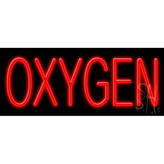 Oxygen LED Neon Sign 10 x 24 - inches, Black Square Cut Acrylic Backing, with Dimmer - Bright and Premium built indoor LED Neon Sign for Defence Force.