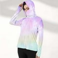 thumbnail image 2 of Sun Protection Long Sleeve Hoodie，Upf 50+ Tee Shirts Uv Rash Guard Swim Shirt With Mask Workout Hiking Running Athletic Tops Slim Fit Quick Dry Tunics Tops T-Shirts, 2 of 7