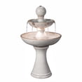 thumbnail image 5 of Enchanting Ivory 2 Tier Ceramic Fountain with Lights: Serenity in Every Cascade, 5 of 5