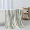 thumbnail image 6 of Sage Green Towel Set of 3, Soft Microfiber Bath Towels, Hand Towel, Washcloths, Modern Abstract Grey Striped Art Quick-Dry Absorbent Towels for Bathroom Kitchen Hotel Beach Gym Spa, 6 of 9