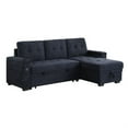 thumbnail image 2 of Lna 84 Inch Sectional Sofa, Pull Out Bed, Storage Chaise, USB, Dark Gray, 2 of 6
