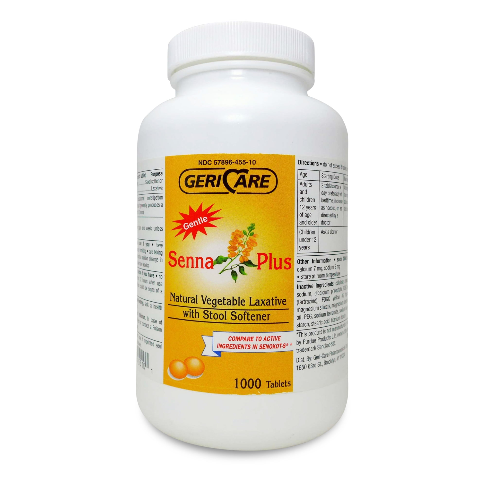 Geri Care Senna Plus Stool Softener Tablet 1,000 per Geri Care Senna Plus Stool Softener Tablet 1,000 per