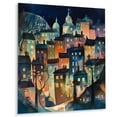 thumbnail image 2 of Designart "Building the Cityscape in Blue and Black" City Art Deco Metal Wall Art Prints, 2 of 5