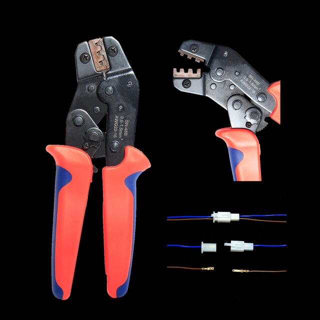 2pin Male Female Auto Electric Connectors Noninsulated Metal