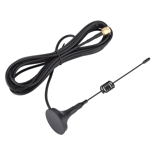 Conjunto de Módulo Inalámbrico ANGGREK Antena con Interfaz SMA Aguja Roscada Interna Funda de Plástico Negro Altura Corta 15 Cm Base Magnética