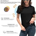 thumbnail image 3 of CURBODO Basic T Shirt for Women UPF50+ Sun Protection Summer Short Sleeve Tops - Solid Color Casual Loose Fit Crew Neck Plain Tee (S-2XL), 3 of 8