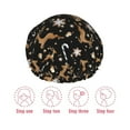 thumbnail image 5 of Kdxio Christmas Cookie Reindeer Print Shower Cap for Women,Elastic and Reusable,Double Waterproof Layers Bathing Hat, 5 of 6