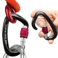 thumbnail image 6 of D Rings Carabiners Small Carabiner Clip Heavy Duty Webbing Release Hook Key Chain Carabiner for Rappelling, Camping, Punching Bags, Caving Black, 6 of 8