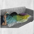 thumbnail image 6 of Modern Soft Flannel Fleece Throw Blanket, Fragmented Triangle Color Shades in Gradient Tones Mosaic Style Digital Pattern, Cozy Plush for Indoor and Outdoor Use, 60" x 80", Multicolor, by Ambesonne, 6 of 6