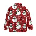thumbnail image 5 of Uorisanigo Girls Sweatshirts Fashion Christmas Snowman Long Sleeve Shirts Tops Fall Trendy Quarter Zip Pullover Sweatshirts School Cropped Pullover Hoodies No Hood for Sports and Daily Wear, 5 of 7