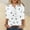 White, variant on Graphic Tees for Women Casual Sleeve Tops for Women – Blouse Style O Neck Printing Tee with Buttons and Soft for Everyday Wear White S