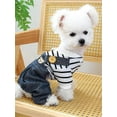 thumbnail image 3 of LANFENG Dog Clothes for Small Dogs Girl Denim Jeans Couple Pet Clothing Summer Boy Dog Jumpsuit Pants Girl Dog Dress Puppy Costume Yorkshire Chihuahua Puppy, 3 of 13