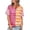 Hot Pink, variant on Womens Summer Striped Shirts Casual Color Block Short Sleeve Tops Loose Fit Crew Neck Tees Womens Essentials Fashion Clothing